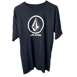 Volcom Stone Logo Graphic T-Shirt Black Skate Surf Tee Men’s Large